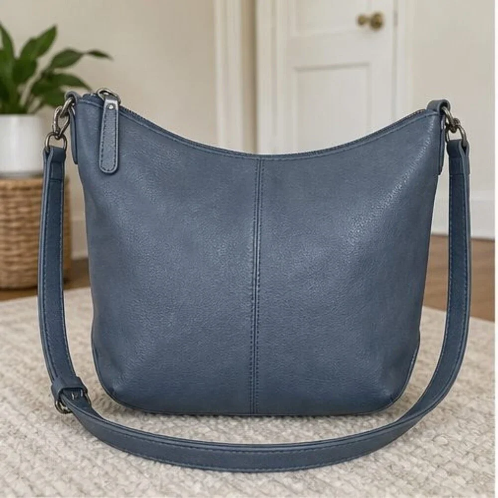 Ivory Pebbled Crossbody Bag